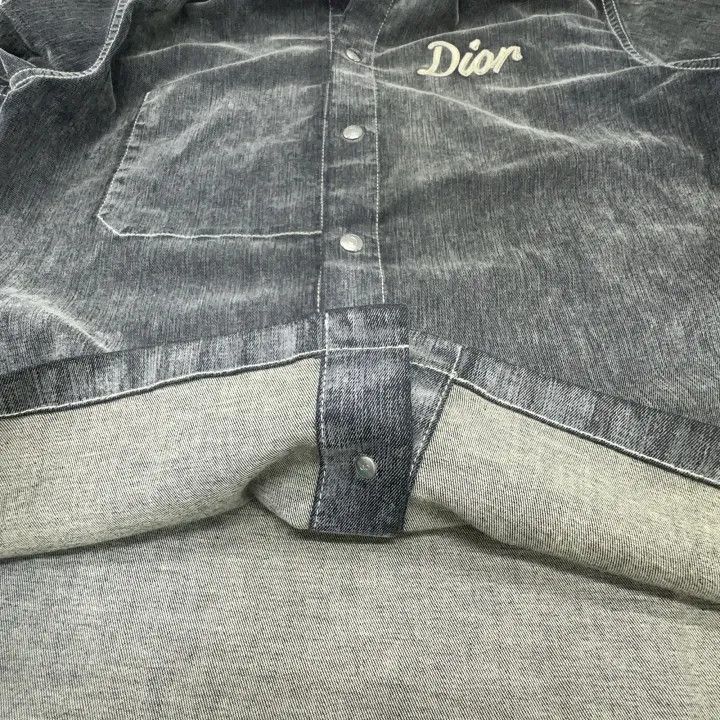 Dior Dior SS22 Logo Embroidered Denim Shirt Jacket 0079 Size US L / EU 52-54 / 3 - 7 Thumbnail