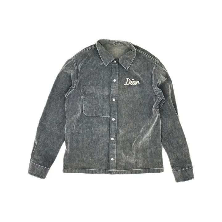 Dior Dior SS22 Logo Embroidered Denim Shirt Jacket 0079 Size US L / EU 52-54 / 3 - 2 Thumbnail