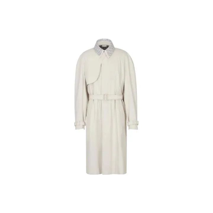 Dior Dior Beige Irregular Collar Trench Coat 0079 Size US L / EU 52-54 / 3 - 2 Thumbnail