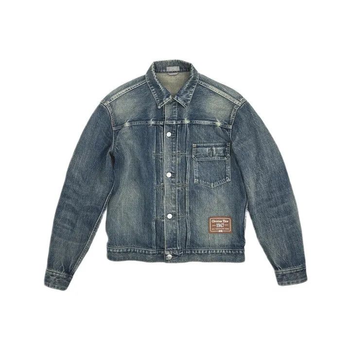 Dior Dior Men's Blue Denim Jacket with Patch 0079 Size US L / EU 52-54 / 3 - 2 Thumbnail