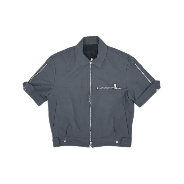 Dior Dior Blue Short Sleeve Zip Jacket 0079 Size US M / EU 48-50 / 2 - 2 Thumbnail