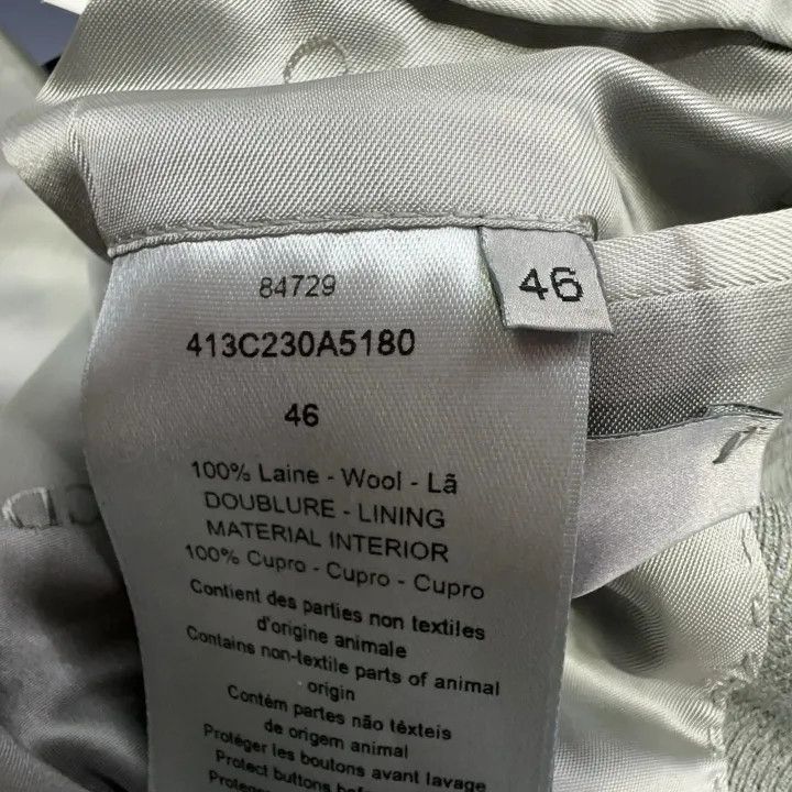Dior Dior Men's Gray Lapel Long Sleeve Blazer 0079 Size US L / EU 52-54 / 3 - 4 Thumbnail