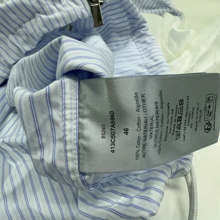 Dior Dior Striped Zip-Up Long Sleeve Shirt 0079 Size US S / EU 44-46 / 1 - 4 Thumbnail