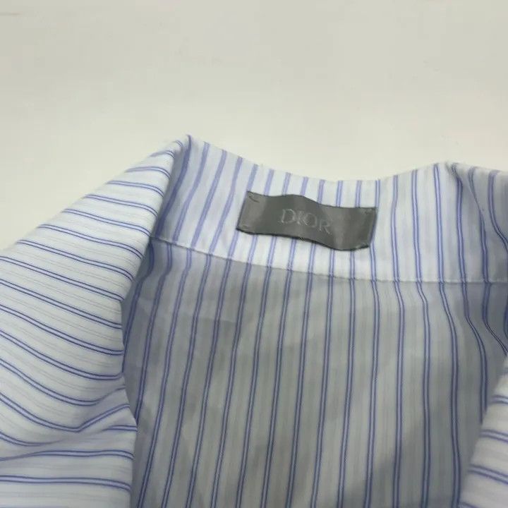 Dior Dior Striped Zip-Up Long Sleeve Shirt 0079 Size US S / EU 44-46 / 1 - 5 Thumbnail