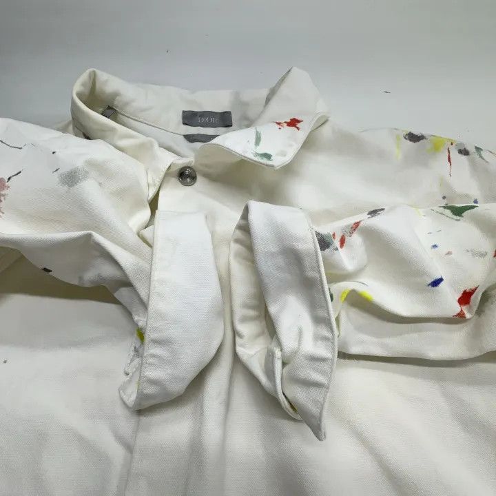 Dior Dior Men's Cotton Denim Print Shirt 0079 Size US L / EU 52-54 / 3 - 7 Thumbnail