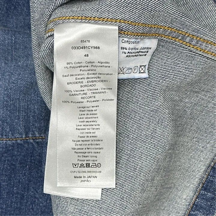 Dior Dior Logo Print Long Sleeve Denim Jacket 0079 Size US L / EU 52-54 / 3 - 3 Thumbnail