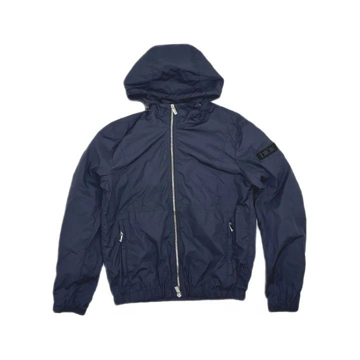 Dior Dior Blue Logo Hooded Zip Jacket 0079 Size US L / EU 52-54 / 3 - 2 Thumbnail