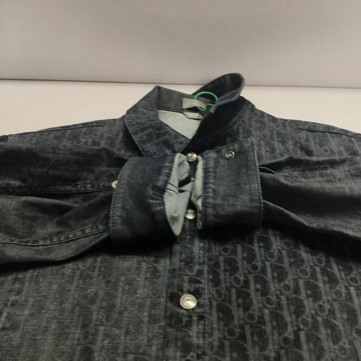 Dior Dior FW22 Logo Print Long Sleeve Shirt 0079 Size US M / EU 48-50 / 2 - 11 Thumbnail