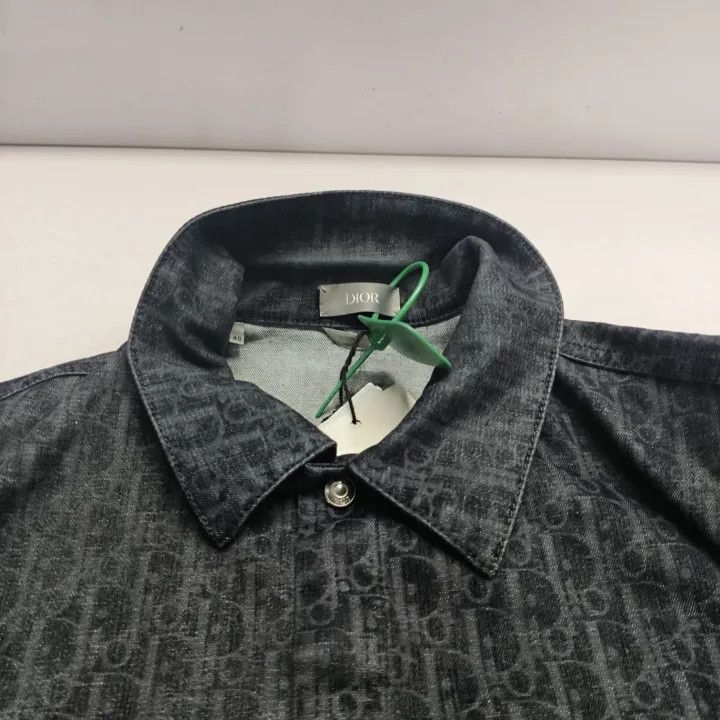 Dior Dior FW22 Logo Print Long Sleeve Shirt 0079 Size US M / EU 48-50 / 2 - 8 Thumbnail