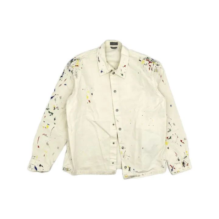 Dior Dior Men's Cotton Denim Print Shirt 0079 Size US L / EU 52-54 / 3 - 2 Thumbnail