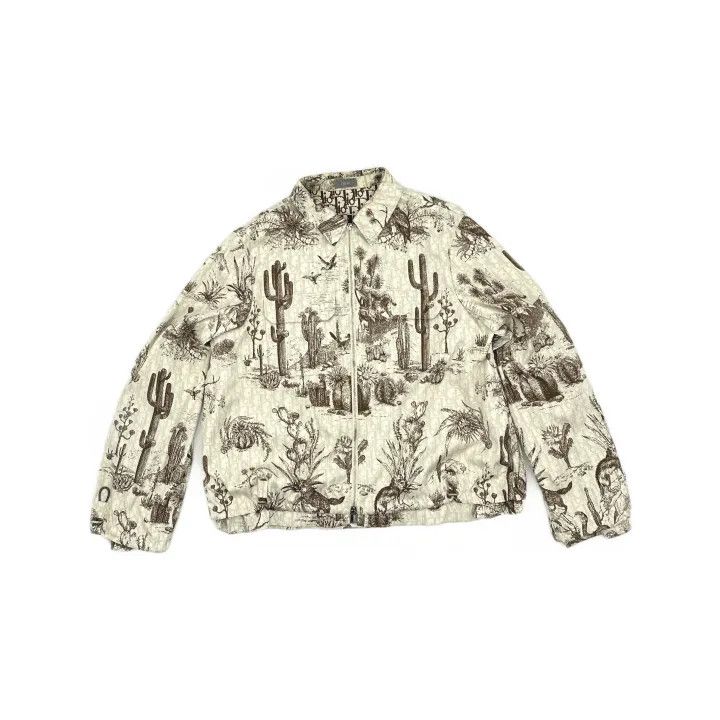 Dior Dior Cactus Print Zip-Up Jacket for Men 0079 Size US L / EU 52-54 / 3 - 2 Thumbnail