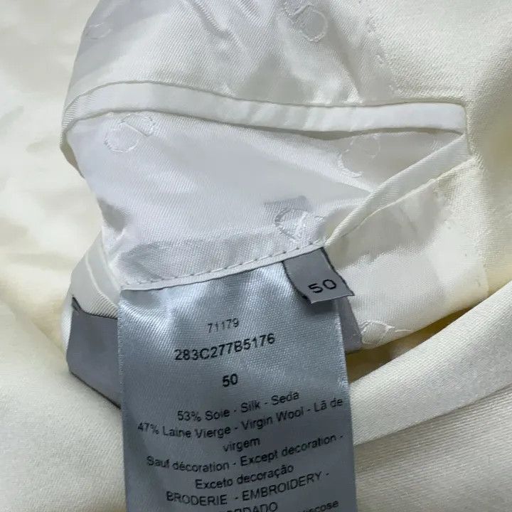 Dior Dior White Slim Fit Suit Jacket 0079 Size US L / EU 52-54 / 3 - 6 Thumbnail