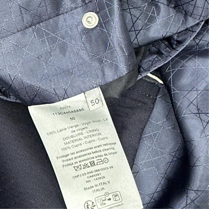 Dior Dior Men's Blue Zip Collar Jacket 0079 Size US L / EU 52-54 / 3 - 3 Thumbnail