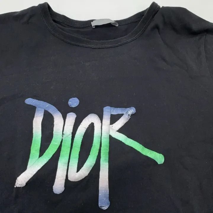 Dior Dior Gradient Color Embroidered T-Shirt for Men 0079 Size US L / EU 52-54 / 3 - 9 Thumbnail