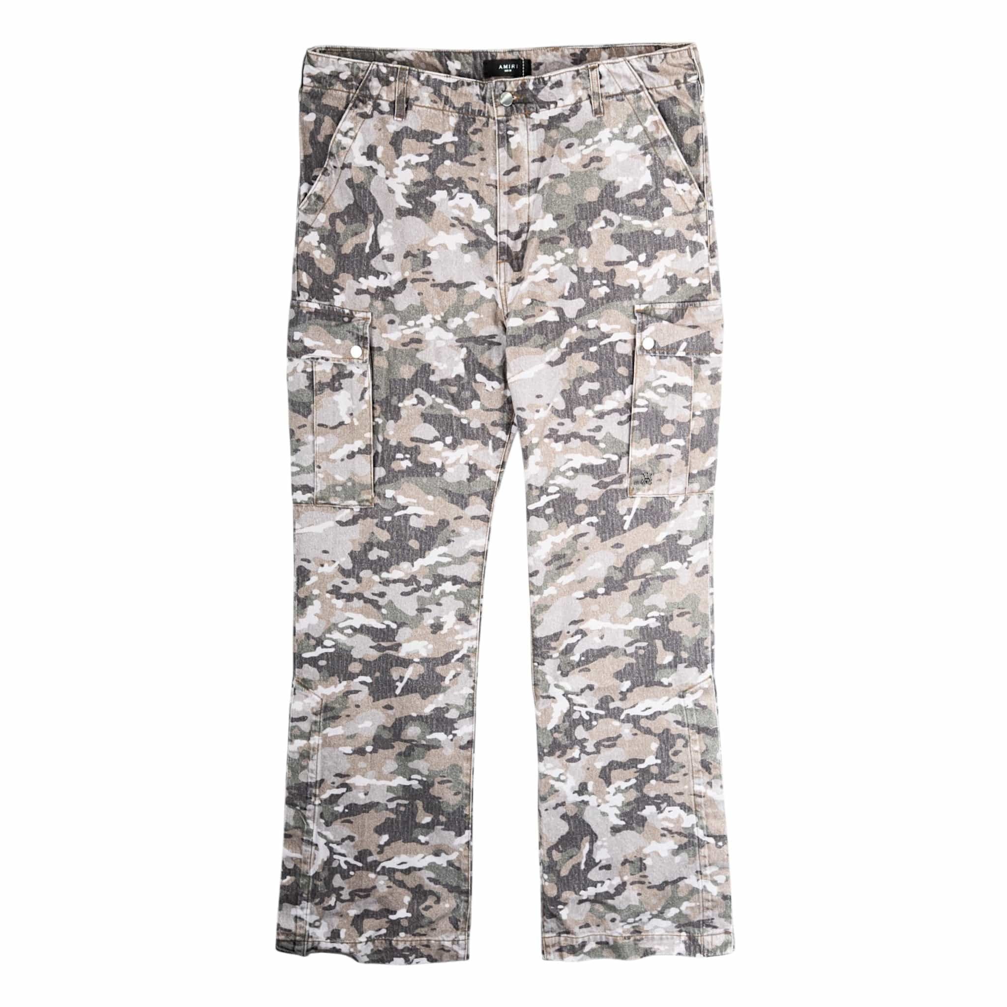 Amiri Amiri M65 Cargo Kick Flare Cargo Pants Green Camo | Grailed