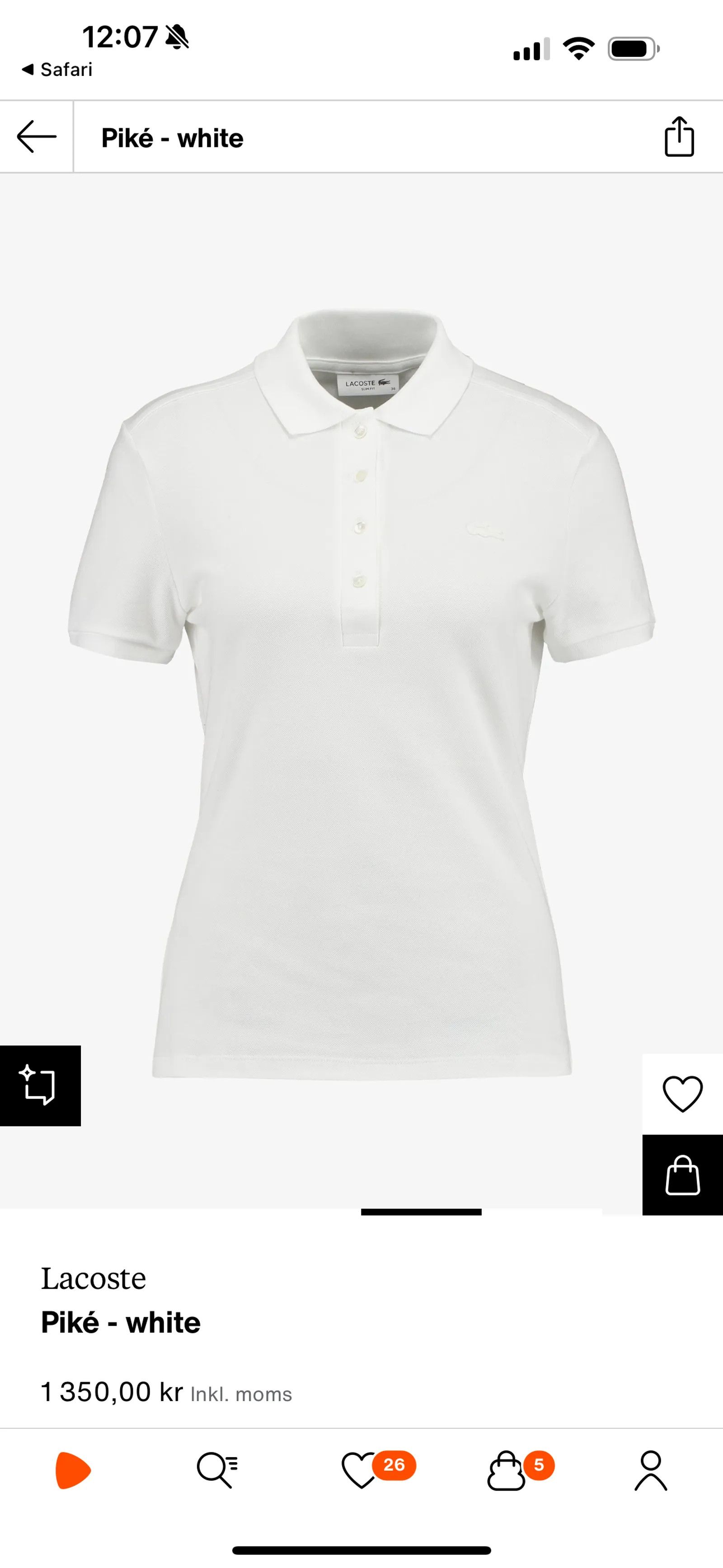 Lacoste Lacoste L.12.D Slim Fit Stretch Mini Piqué Polo T-shirt Size XS / US 0-2 / IT 36-38 - 5 Thumbnail