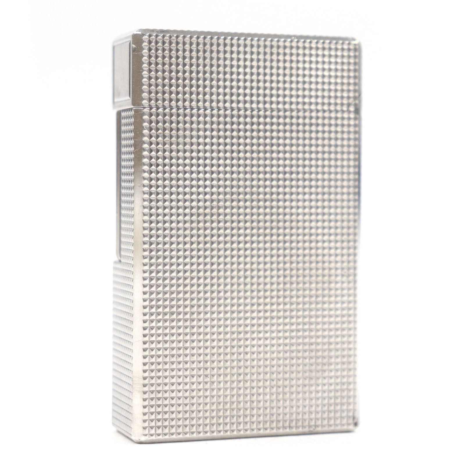 Other Other Dupont Diamond Pattern Silver Lighter Metal Lighter Size ONE SIZE - 2 Thumbnail