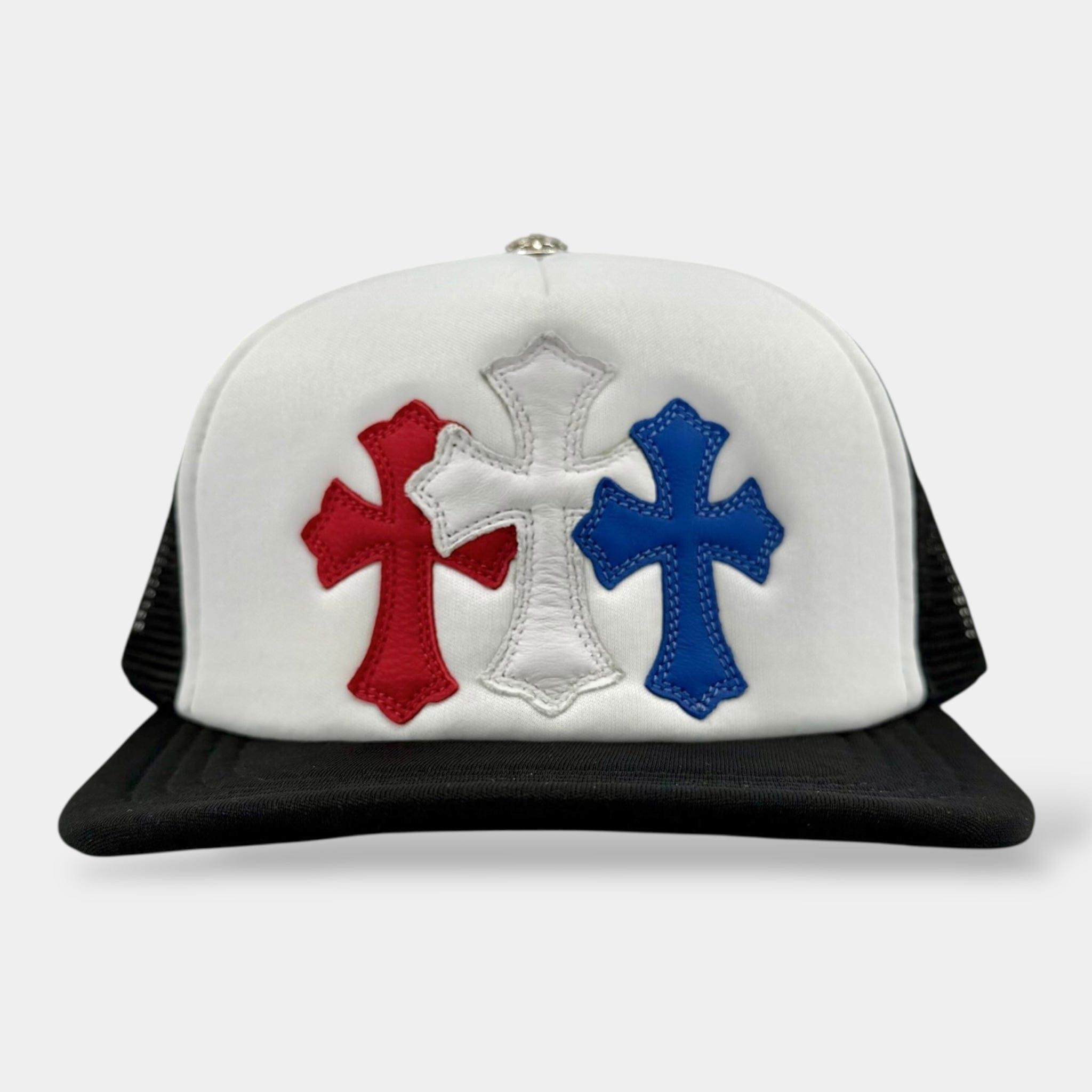 God Hats For Men Cross Leather Patch Camo Trucker Hat - Adjustable