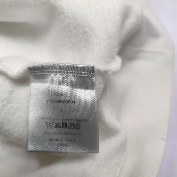 Dior Dior White CD Logo Embroidered Sweatshirt 0079 Size US L / EU 52-54 / 3 - 5 Thumbnail