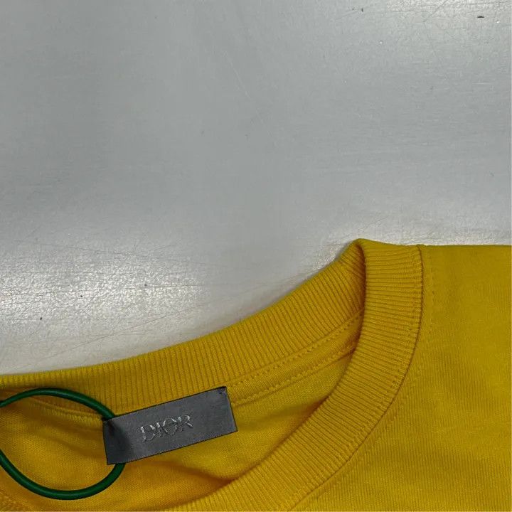 Dior Dior SS23 Yellow Logo Embroidered T-shirt 0079 Size US L / EU 52-54 / 3 - 2 Thumbnail