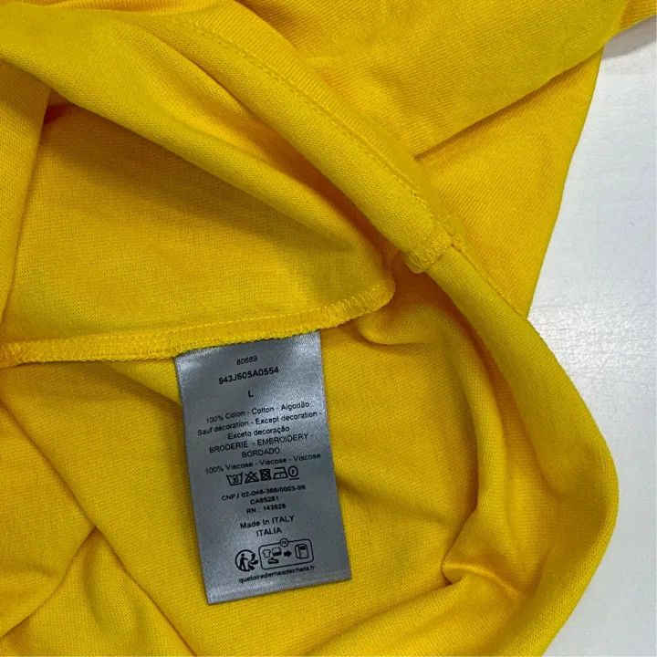 Dior Dior SS23 Yellow Logo Embroidered T-shirt 0079 Size US L / EU 52-54 / 3 - 3 Thumbnail