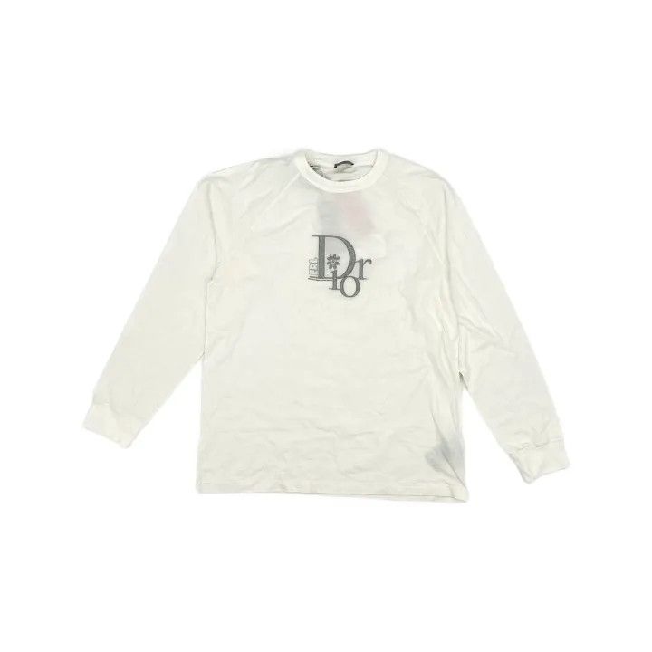 Dior Dior Logo Embroidered Long Sleeve T-Shirt for Men 0079 Size US L / EU 52-54 / 3 - 2 Thumbnail