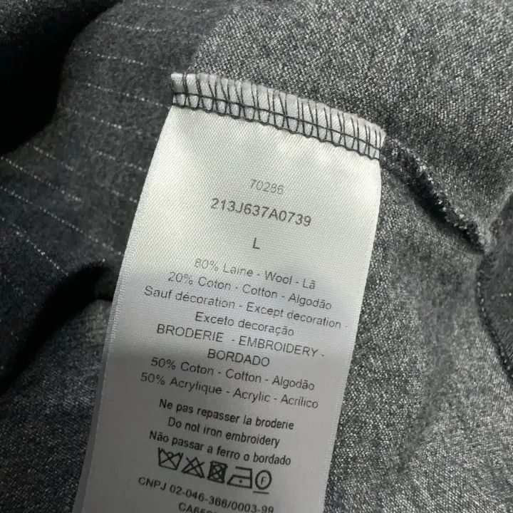 Dior Dior Gray Letter Print Casual T-Shirt 0079 Size US L / EU 52-54 / 3 - 4 Thumbnail