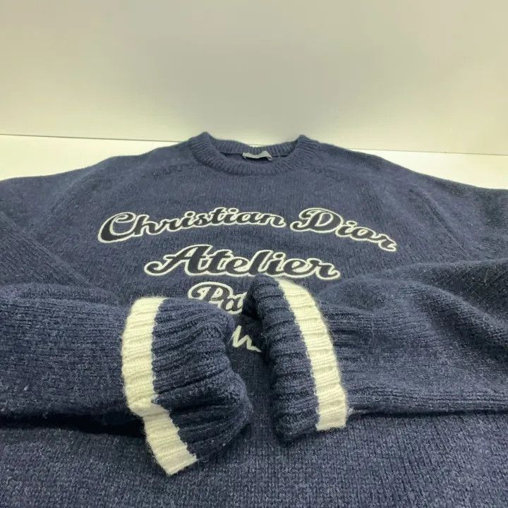Dior Dior Embroidered Logo Wool Sweater for Men 0079 Size US L / EU 52-54 / 3 - 8 Thumbnail