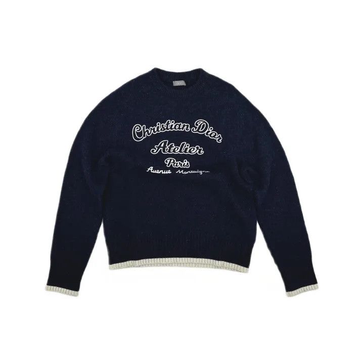 Dior Dior Embroidered Logo Wool Sweater for Men 0079 Size US L / EU 52-54 / 3 - 2 Thumbnail