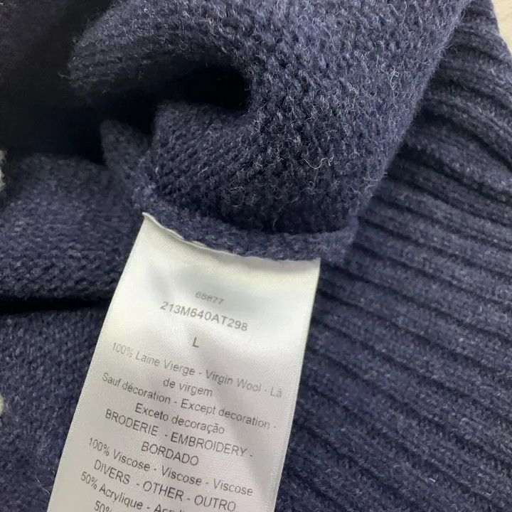 Dior Dior Embroidered Logo Wool Sweater for Men 0079 Size US L / EU 52-54 / 3 - 10 Thumbnail