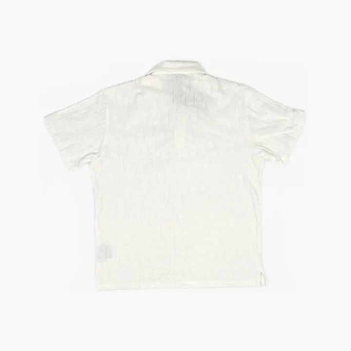 Dior Dior White Printed Short Sleeve Polo Shirt 0079 Size US L / EU 52-54 / 3 - 3 Thumbnail