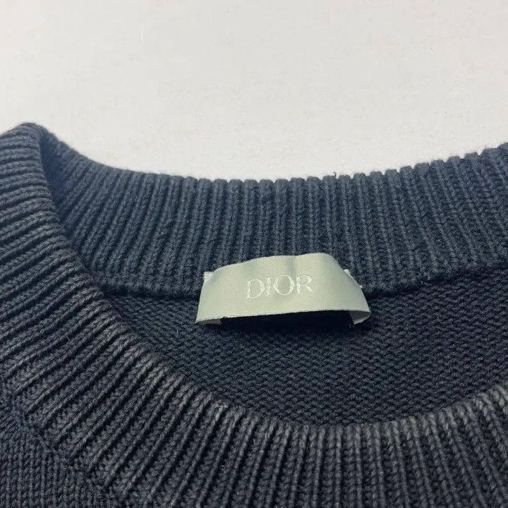 Dior Dior Navy Blue Long Sleeve Sweater 0079 Size US L / EU 52-54 / 3 - 3 Thumbnail
