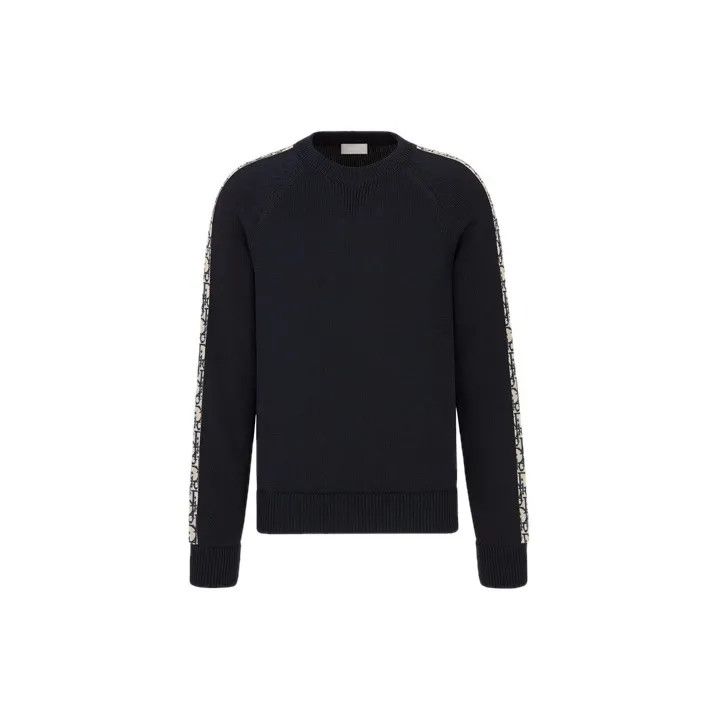 Dior Dior Navy Blue Long Sleeve Sweater 0079 Size US L / EU 52-54 / 3 - 2 Thumbnail