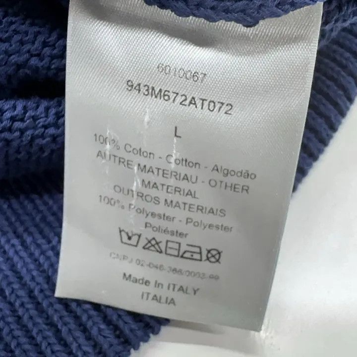 Dior Dior Blue Knitted Sweater for Men 0079 Size US L / EU 52-54 / 3 - 6 Thumbnail