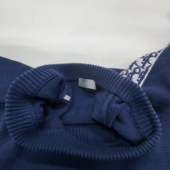 Dior Dior Blue Knitted Sweater for Men 0079 Size US L / EU 52-54 / 3 - 7 Thumbnail