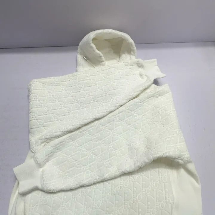 Dior Dior White Printed Hoodie for Men 0079 Size US L / EU 52-54 / 3 - 8 Thumbnail