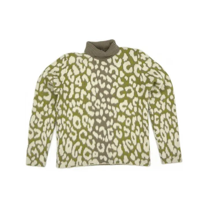 Dior Dior Yellow Leopard Pattern High Neck Sweater 0079 Size US L / EU 52-54 / 3 - 2 Thumbnail