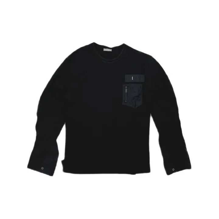 Dior Dior x Sacai Oversized Black Crew Neck Sweatshirt 0079 Size US L / EU 52-54 / 3 - 2 Thumbnail