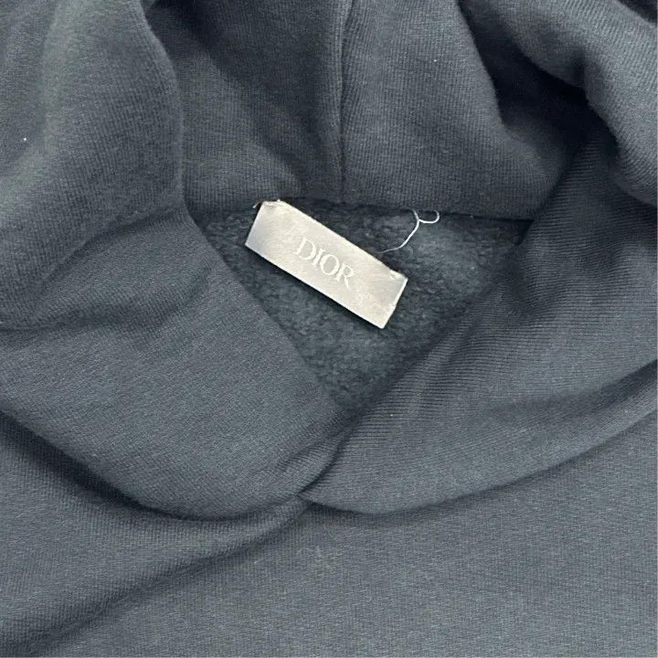 Dior Dior Navy Blue Logo Hoodie for Men 0079 Size US L / EU 52-54 / 3 - 2 Thumbnail