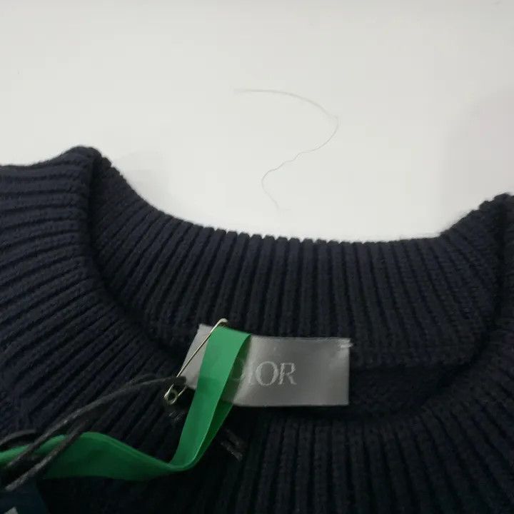 Dior Dior Navy Blue Letter Pattern Sweater 0079 Size US L / EU 52-54 / 3 - 6 Thumbnail