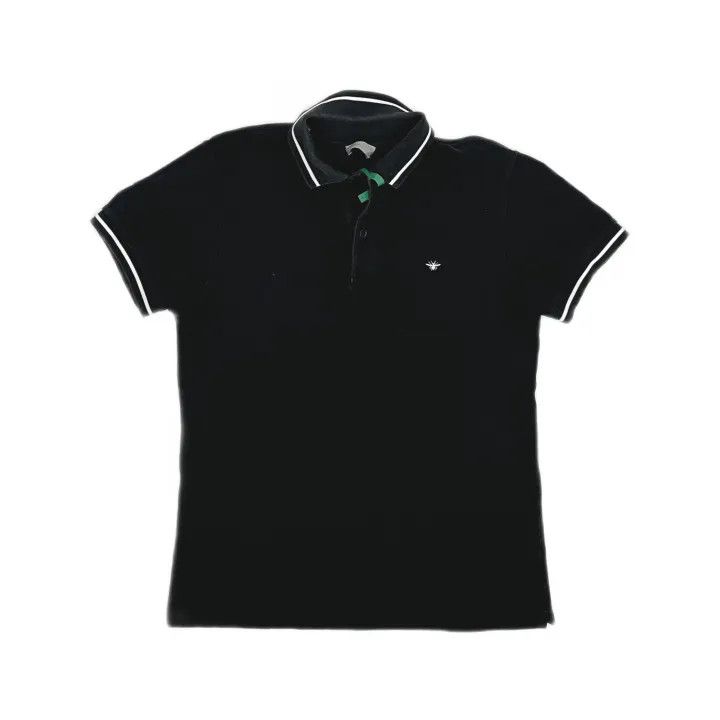 Dior Dior Striped Bee Embroidered Black Polo Shirt 0079 Size US M / EU 48-50 / 2 - 2 Thumbnail