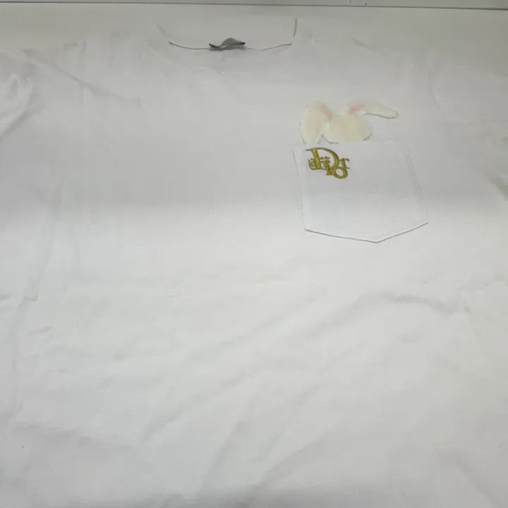 Dior Dior SS23 White Rabbit Embroidered T-Shirt 0079 Size US M / EU 48-50 / 2 - 8 Thumbnail