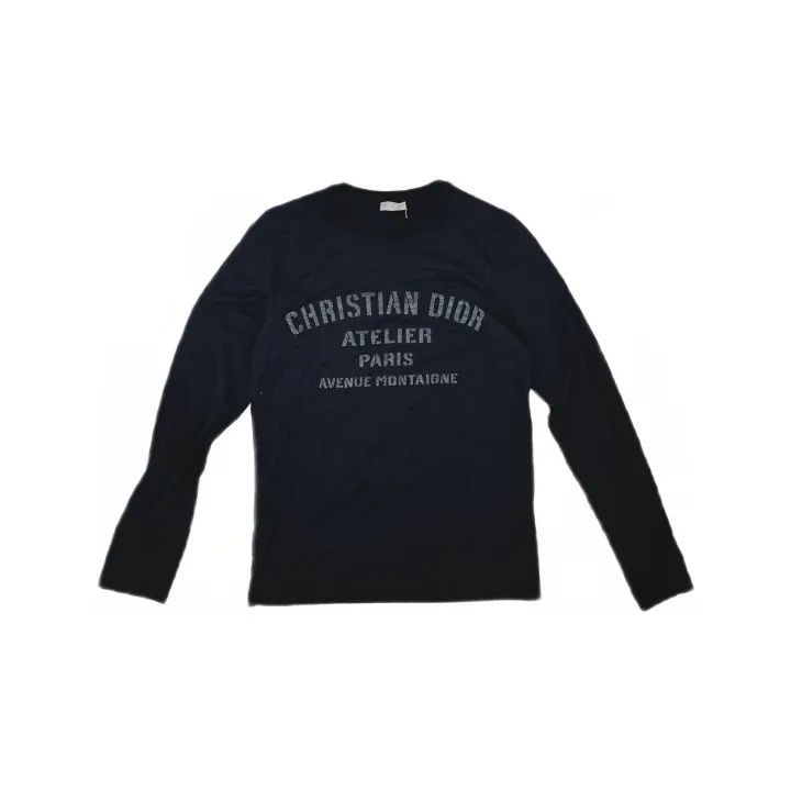 Dior Dior Black Logo Long Sleeve T-shirt for Men 0079 Size US M / EU 48-50 / 2 - 2 Thumbnail