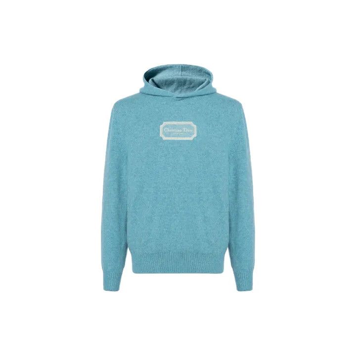 Dior Dior Logo Print Knitted Hooded Sweatshirt 0079 Size US M / EU 48-50 / 2 - 2 Thumbnail