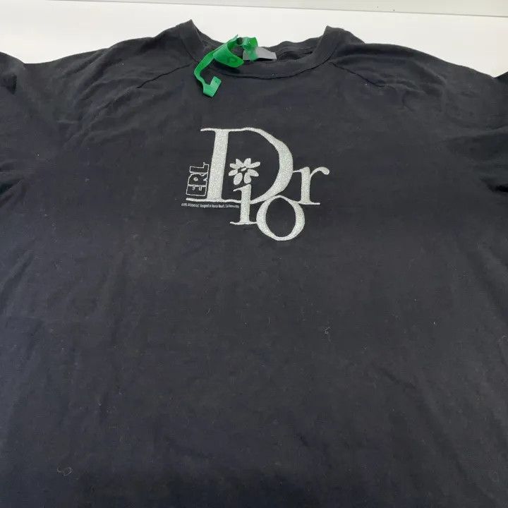 Dior Dior SS23 Erl Logo Print Black Tee 0079 Size US M / EU 48-50 / 2 - 8 Thumbnail