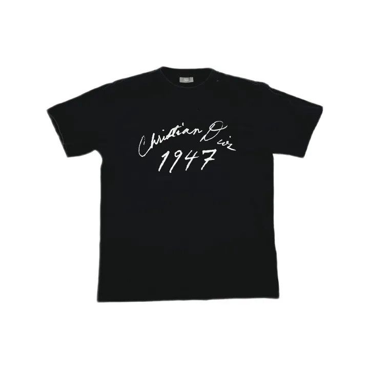 Dior Dior Logo Print Relaxed Fit Black T-Shirt 0079 Size US M / EU 48-50 / 2 - 2 Thumbnail