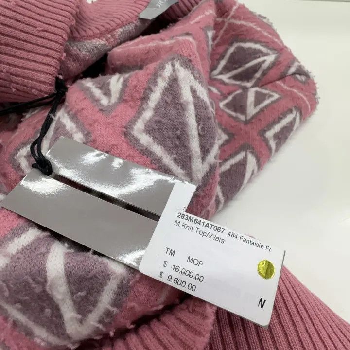 Dior Dior Pink Diamond Pattern Knit Sweater 0079 Size US M / EU 48-50 / 2 - 5 Thumbnail