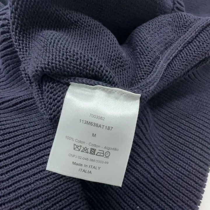 Dior Dior Navy Blue Pullover Sweater with Logo 0079 Size US M / EU 48-50 / 2 - 4 Thumbnail