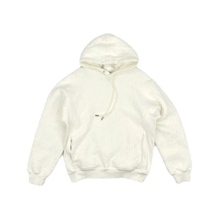 Dior Dior White Printed Hoodie for Men 0079 Size US M / EU 48-50 / 2 - 2 Thumbnail