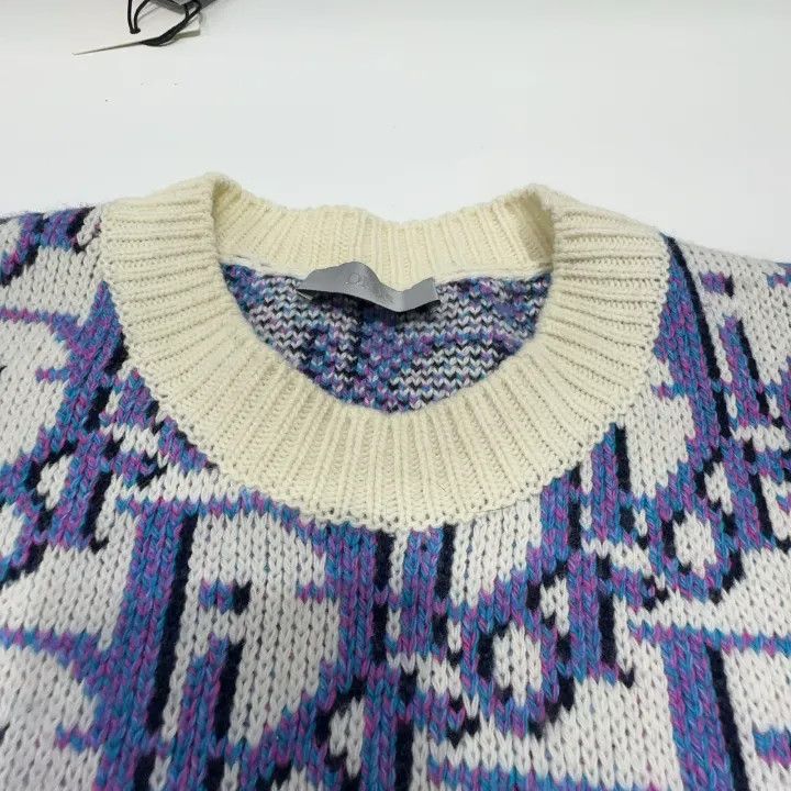 Dior Dior x Stussy Blue Long Sleeve Cashmere Sweater 0079 Size US M / EU 48-50 / 2 - 9 Thumbnail